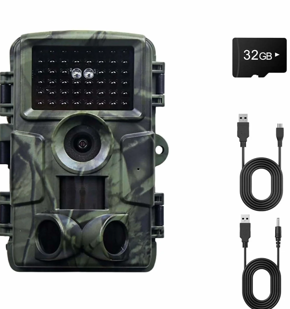Cámaras de Caza 60MP 4K H.264 Video, Fototrampeo con Visión Nocturna 30m y Activación 0.1s, LED IR 940 NM No-Glow, IP66 - Espía Vigilancia Coche Caza Exterior Nocturna