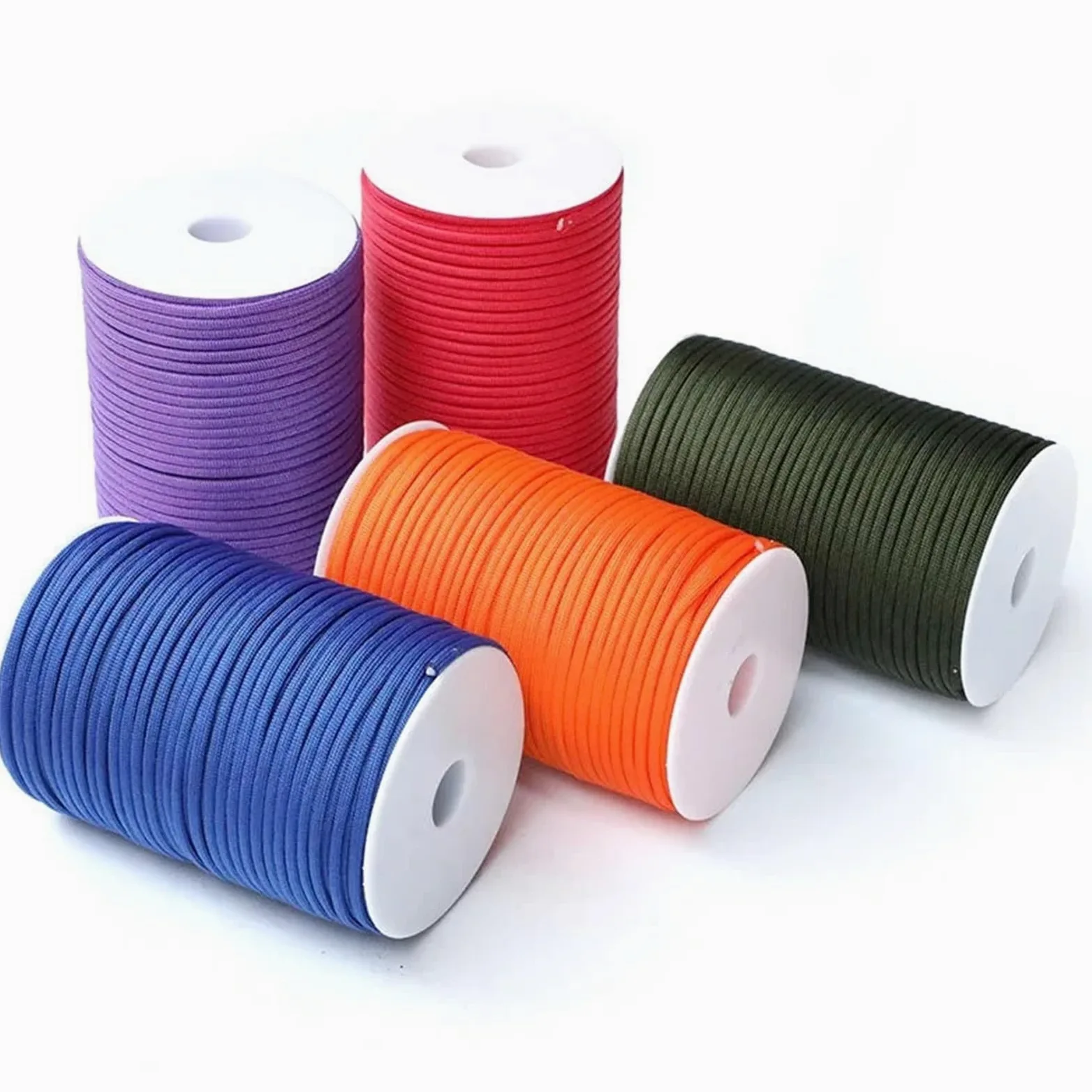 Paracorde Cuerda de Paraguas 7 núcleos montada en Eje 100m, Pulsera Cuerda paracaídas 4mm, Alambre Trenzado, tracción for Tienda, Viento(64 Pink)