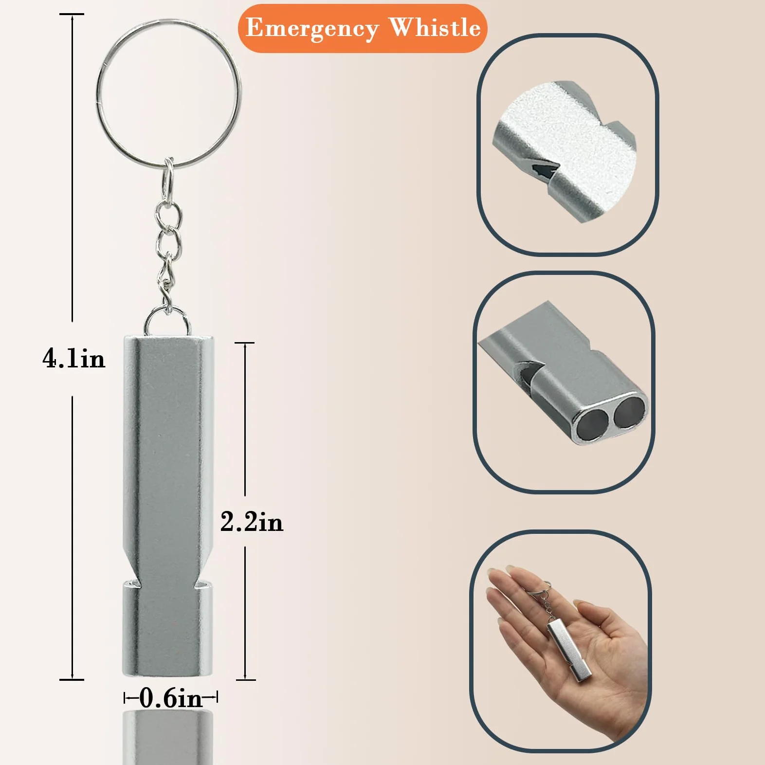 Campana de oso fuerte con silenciador, accesorios de senderismo, silbato de emergencia y campana de cobre para senderismo, mochileros, supervivencia, ciclismo, pesca, escalada, campamento