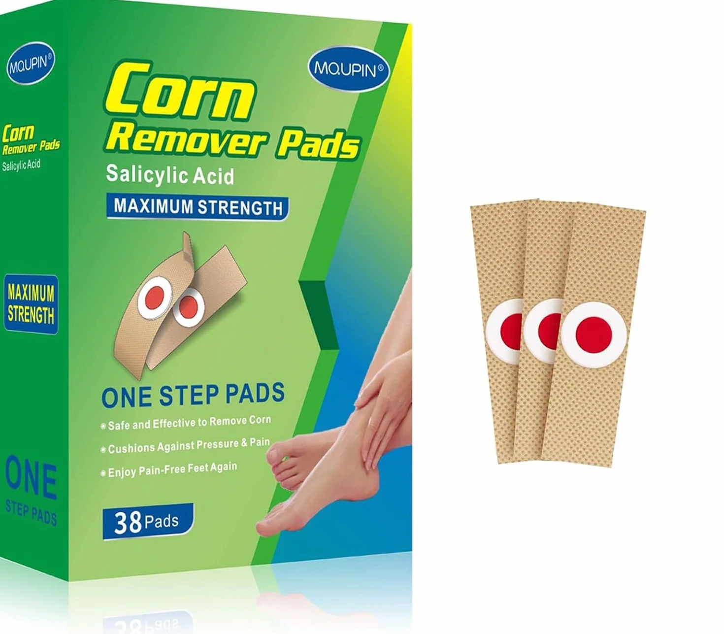 MQUPIN 38 Piezas Corn Wart Remover, Ácido Salicílico Eliminación de Verrugas