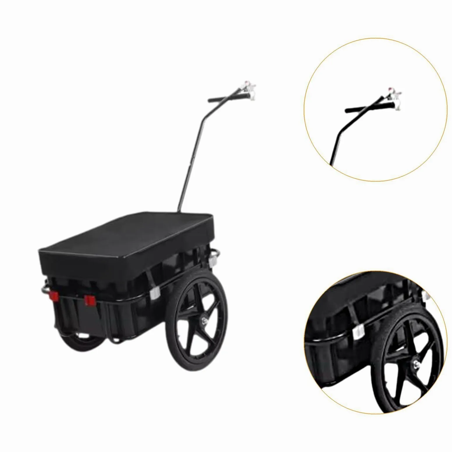 Remolque de Carga para Bicicleta, Coche para Bicicleta, Remolque Universal Desmontable para Bicicleta, Coche con Ruedas