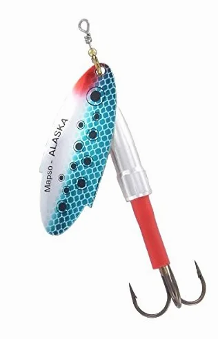 MAPSO - Pack de 5 Cucharillas de Pesca Alaska-5 DEC | Cebo Artificial de Pesca Especialmente Diseñado para Pescar Salmón