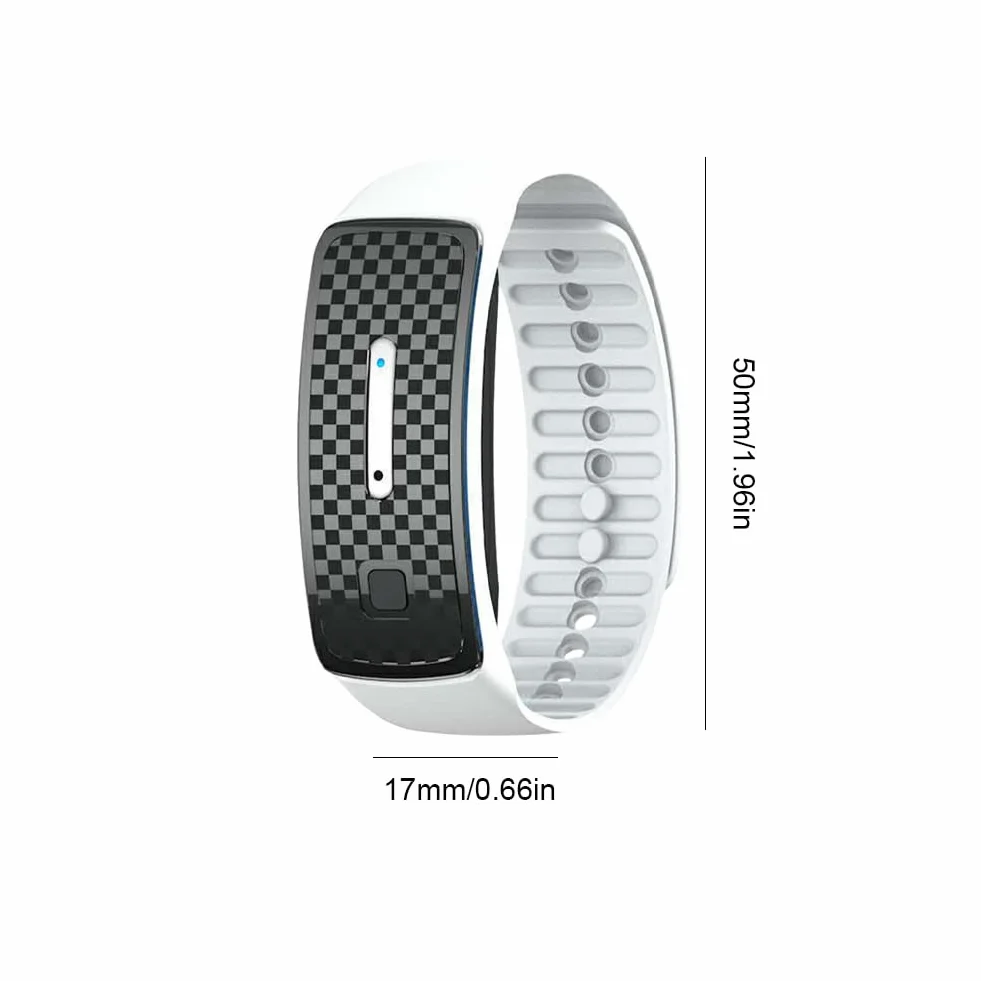 Pulsera Repelente de Mosquitos Ultrasónica Recargable Impermeable 3 Modos para Niños y Adultos Acampar