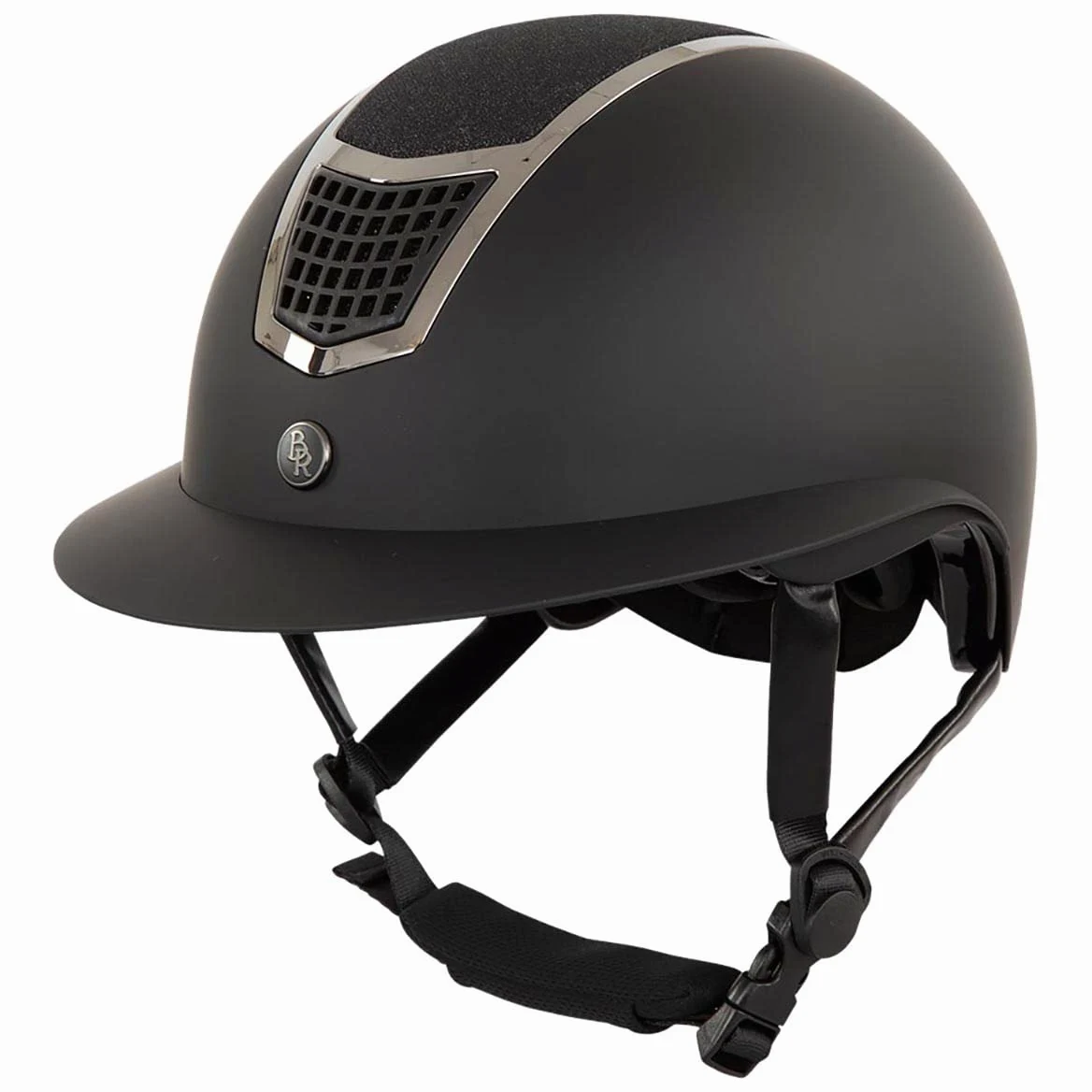 BR Lambda Plus - Casco de equitación (56-58 cm), color negro