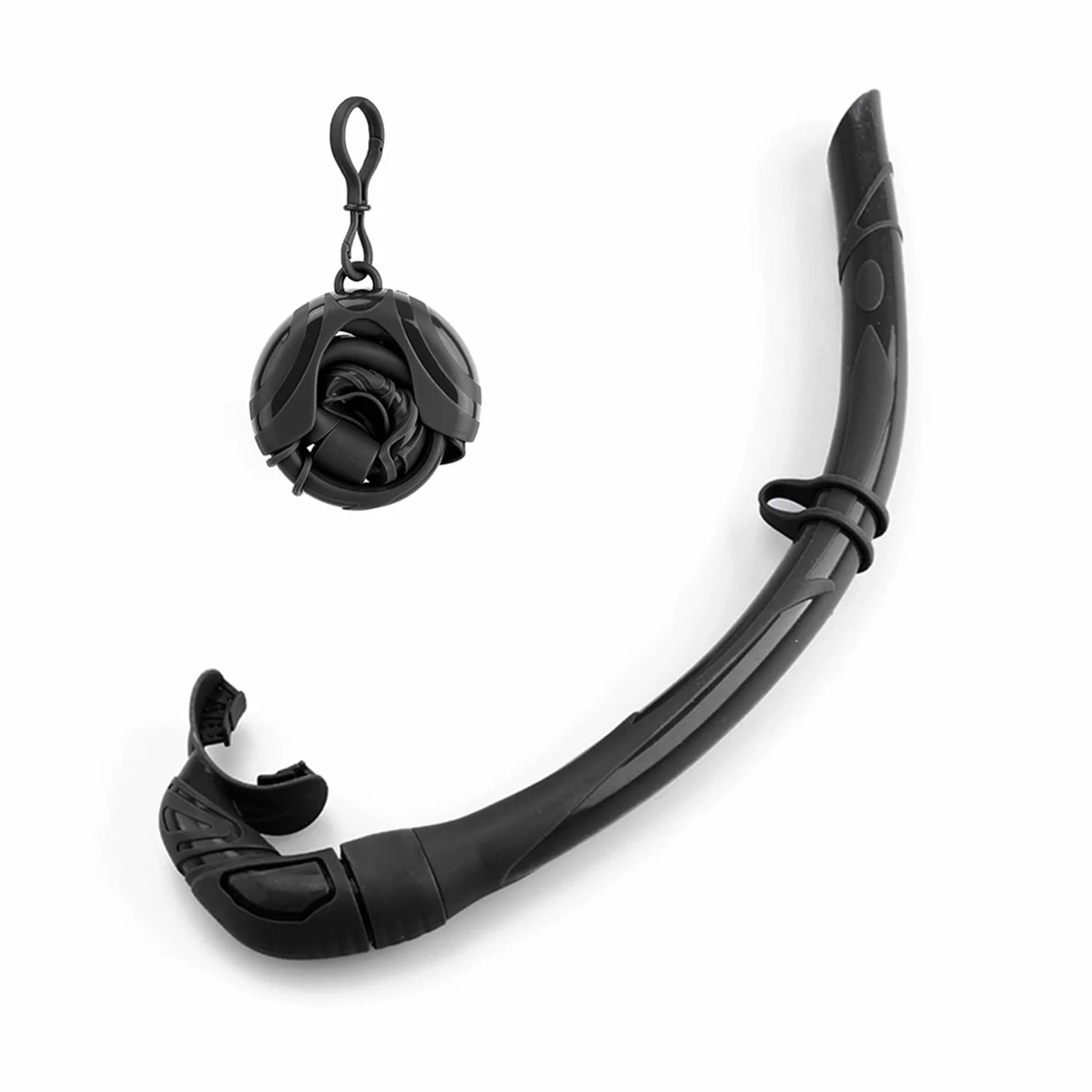 Buceo Snorkel Silicona Tubo de snorkel plegable Snorkel con estuche de almacenamiento compacto Mujeres Hombres enrollados Snorkel Tubo de respiración húmedo for buceo para actividades de buceo y snork
