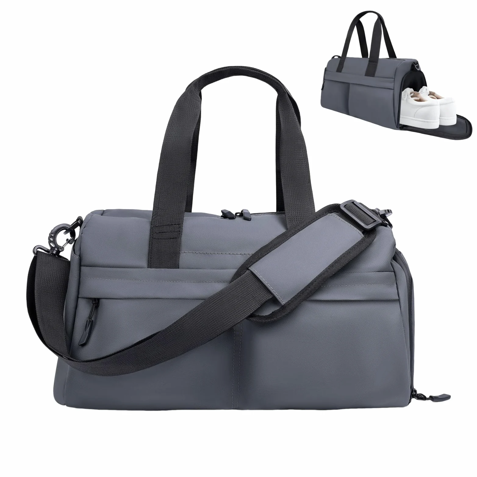 Bolsa de gimnasio para mujeres/hombres con compartimento para zapatos, pequeña bolsa de deporte con bolsillo húmedo, bolsa de lona impermeable para fin de semana, bolsa de entrenamiento