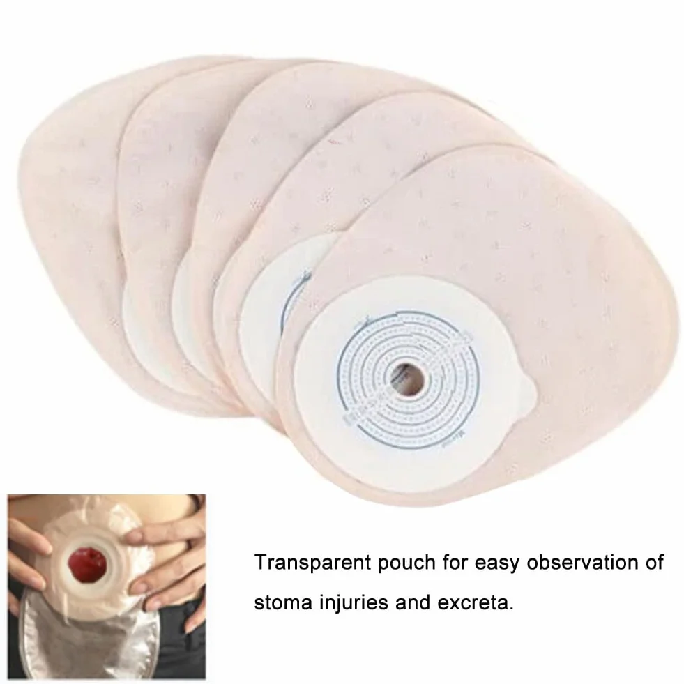 Bolsas de colostomía desechables con adhesivo hidrocoloide, autosellado, 10 unidades