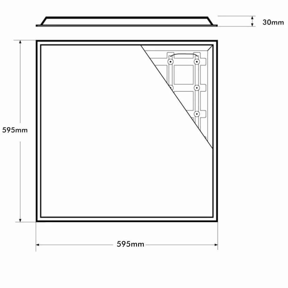 Pack Panel LED 60x60 cm 40W 2 Unidades Falso Techo Driver Philips CertaDrive UGR19 4380 lúmenes Luz Natural 4000K