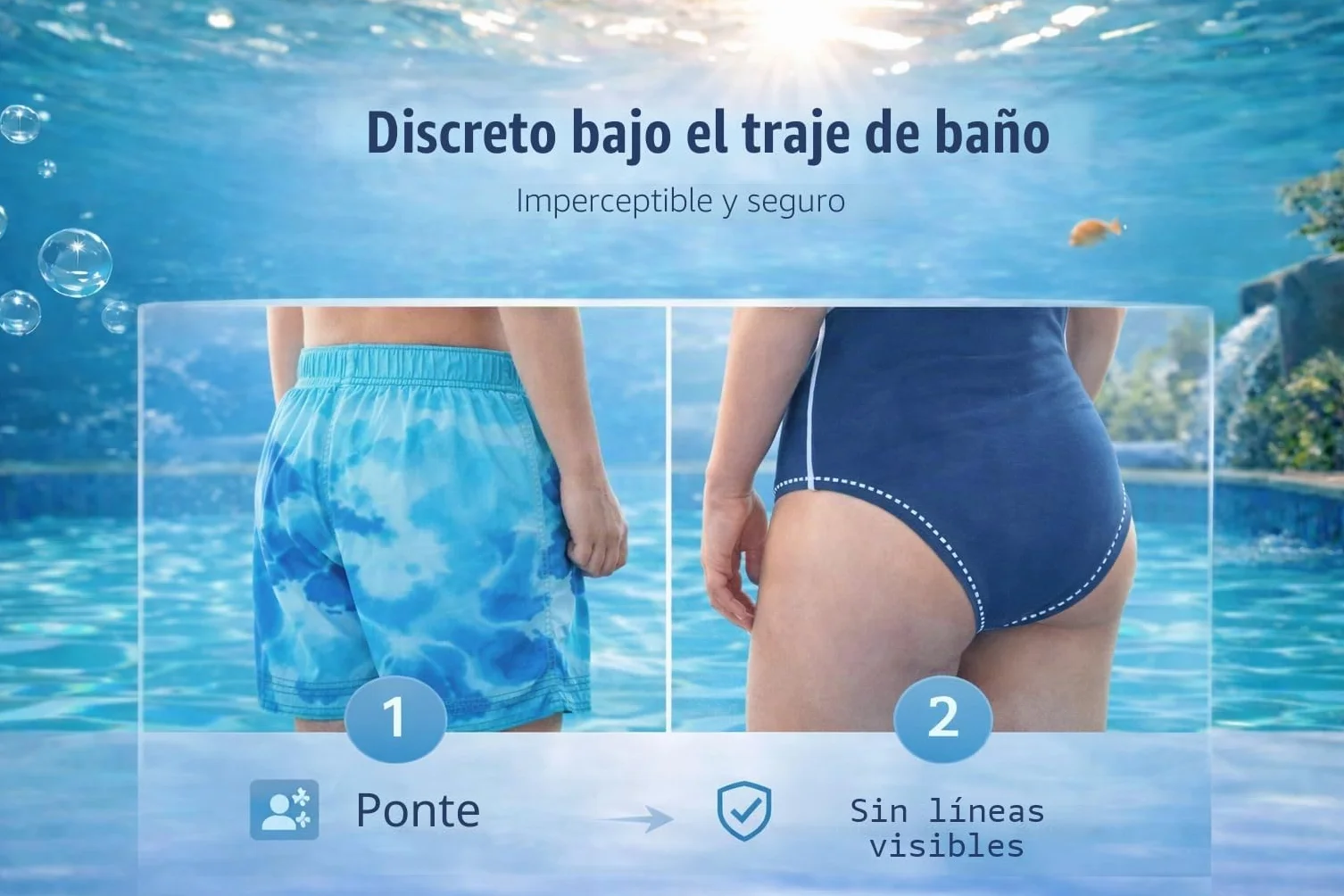 Pañales de natación desechables Talla 8 (28-42 kg) 30 unidades Protección contra incontinencia fecal