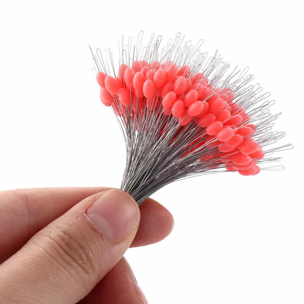 Space Bean Topes de Flotador de Pesca de Silicona, 300pcs Topes de Línea para Pesca con Caña, Control de Profundidad, Aparejo de Carpa, Topes Elásticos de Boya (estilo negro-M oliva)