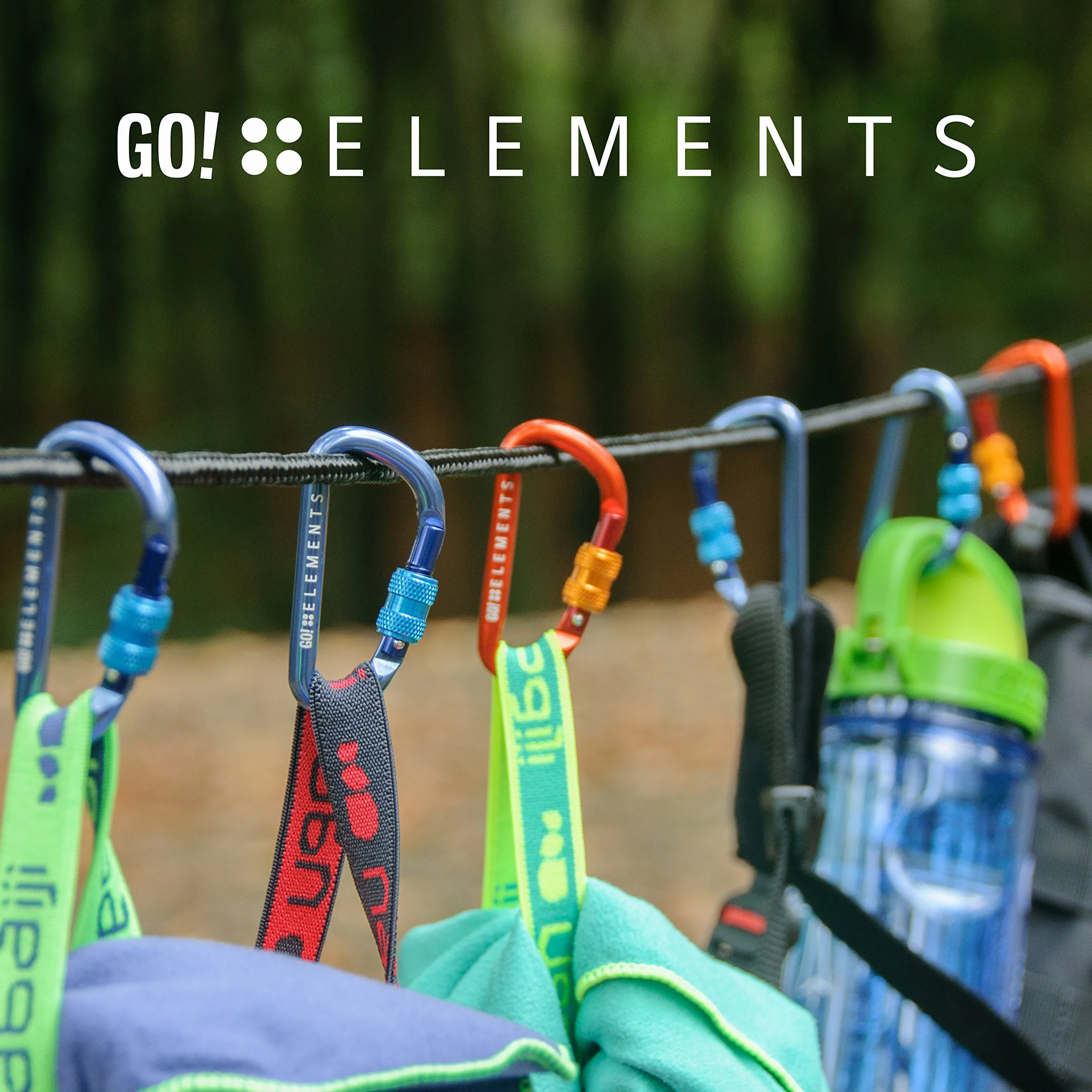GO!elements Mini Mosquetón Micro 6 con tapón de Rosca, envase de 2 o 6 Unidades !