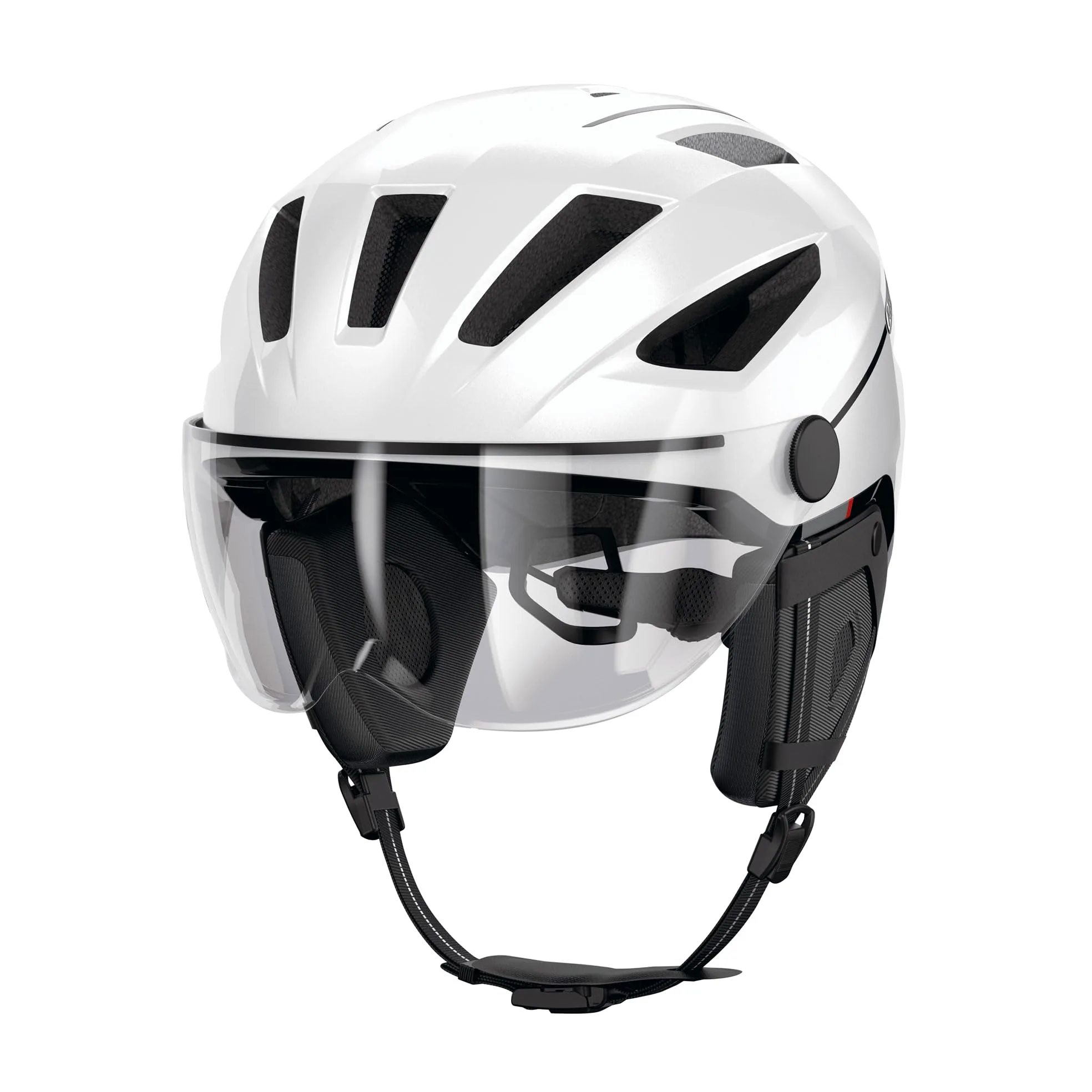 Casco urbano ABUS Pedelec 2.0 ACE - Casco de bicicleta con luz trasera, visera, protección para lluvia, almohadillas para los oídos - Para hombre y mujer