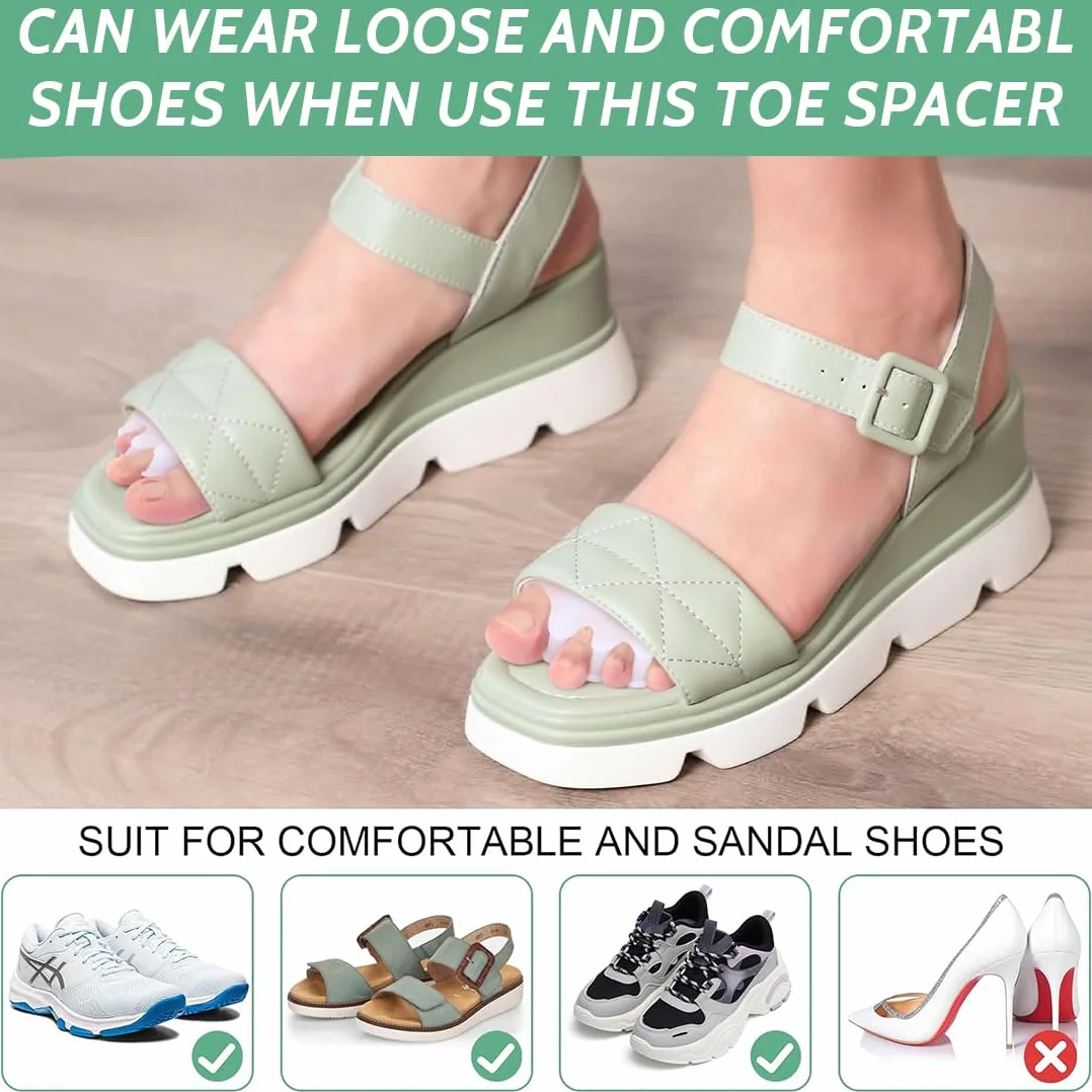 Separadores de Dedos de Los Pies 3 Pares, Separador Dedos Pie Silicona, Toe Spacer para Juanete, Ajuste Atletas Hombre Mujer