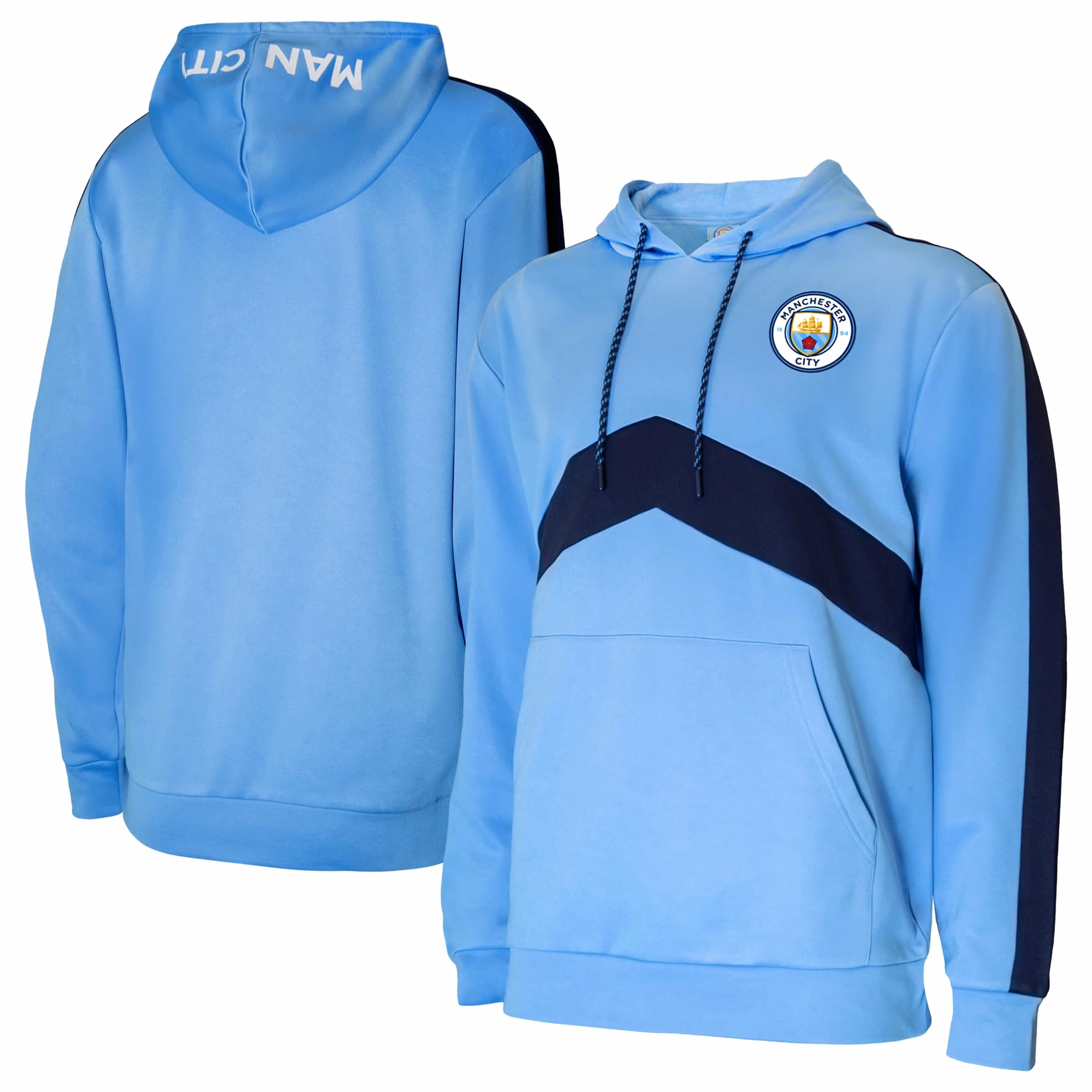 Icon Sports Manchester City F.c. Adult Pullover Hoodie Manchester City F.C. Sudadera con Capucha para Adulto Hombre (Pack de 1)