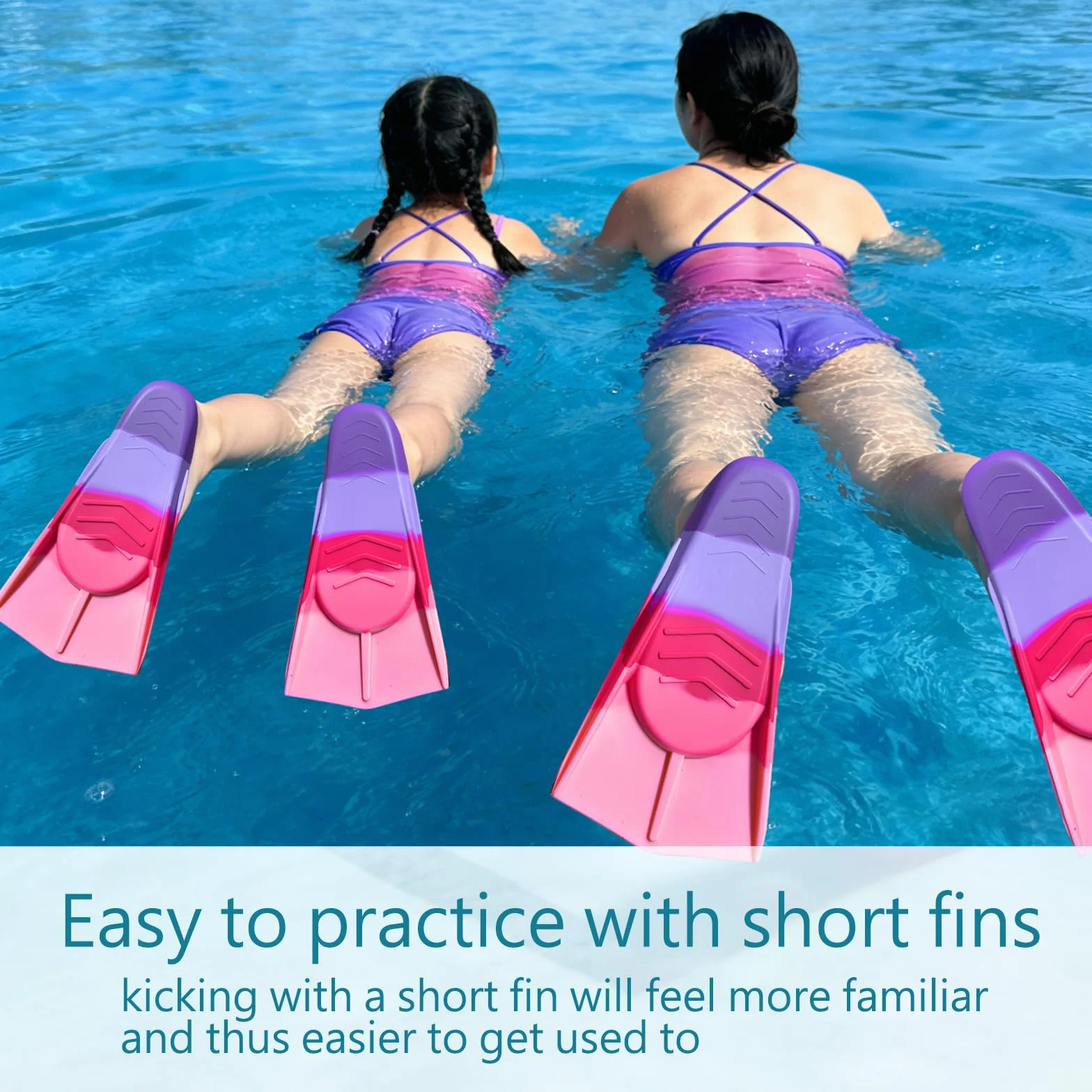 Aletas de natación, aletas cortas de silicona, aletas de buceo, aletas de arco iris, aletas cortas de entrenamiento, aletas cortas para entrenamiento de natación, esnórquel, buceo para principiantes