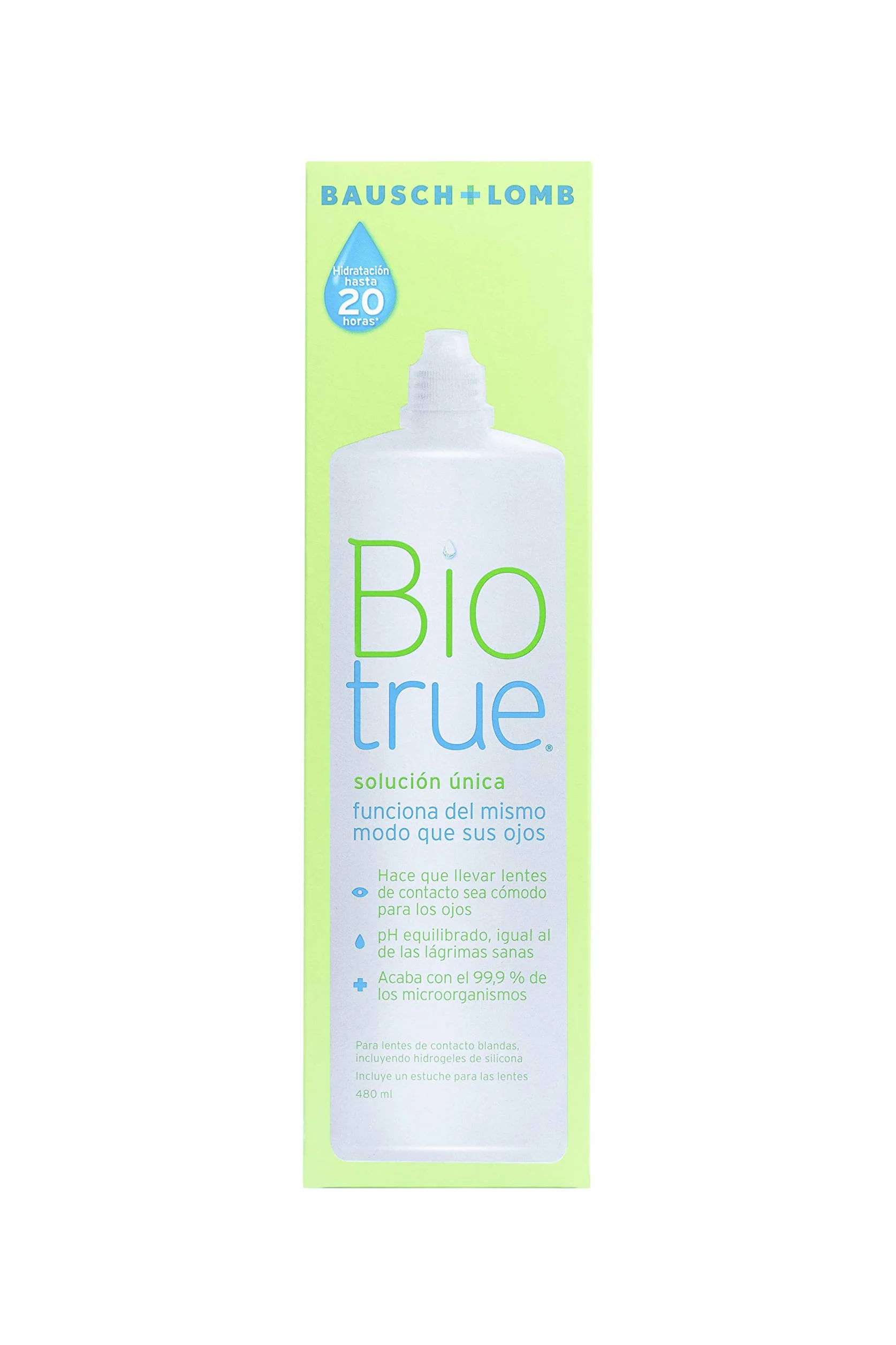 Biotrue Bausch + Lomb Solución Única 300ml + 180ml gratis para lentes de contacto blandas