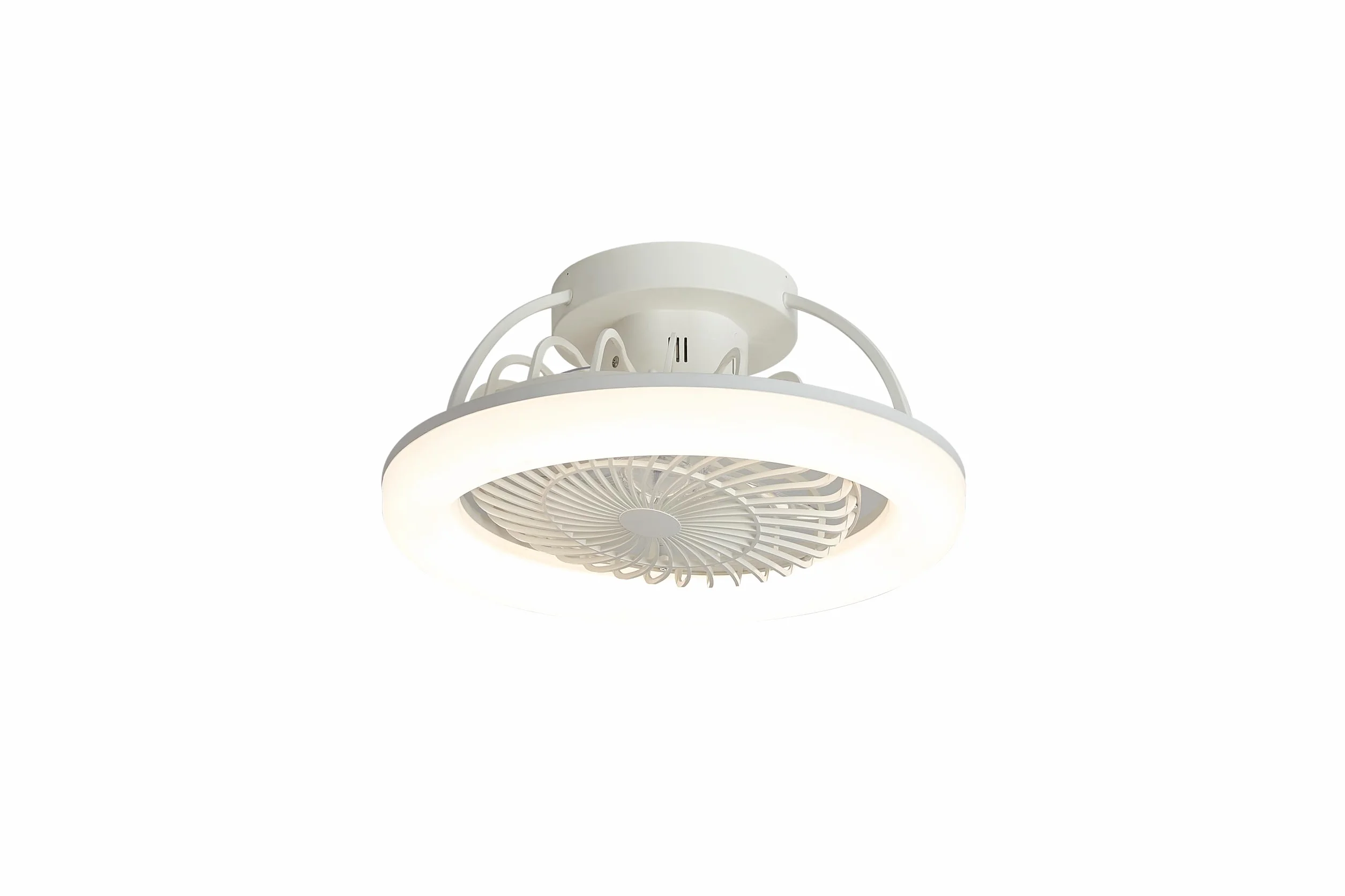 IKARO VENTILADOR TECHO SILENCIOSO PLAFÓN LED APP MÓVIL BLANCO DC regulable 3 tonos Verano/Invierno 6V