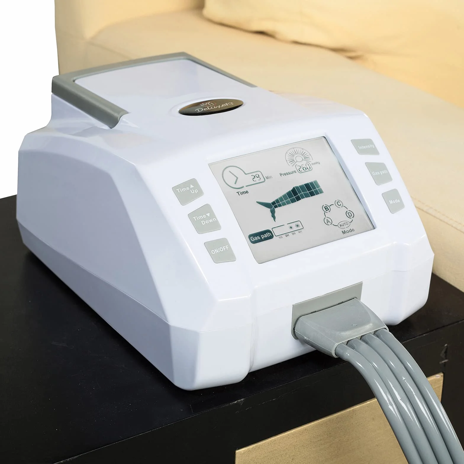 Masajeador de Piernas, Abdomen y Brazo - Equipo de Masaje por Aire Digital con Intensidad Regulable