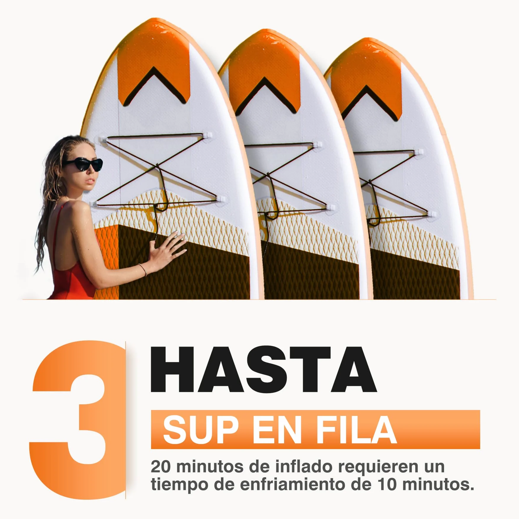 Bomba eléctrica SUP 20 PSI – Bomba de aire de doble motor con parada automática, adaptador de coche 12 V para tablas hinchables, kayaks, barcos – Inflado silencioso y rápido