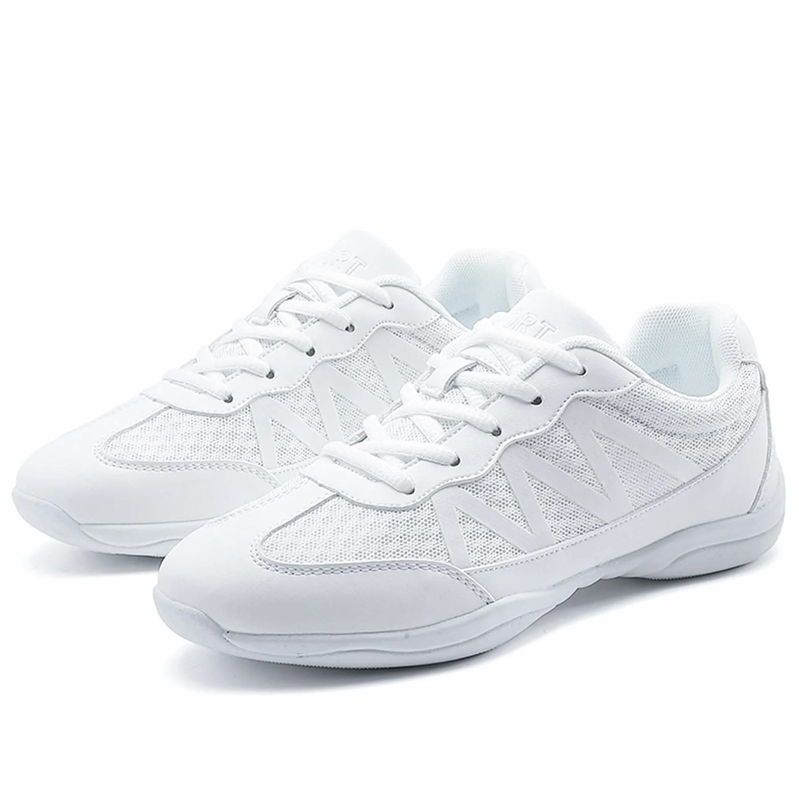 Zapatos de porrista blancos para mujer, zapatos de animadora, zapatos de cheer, yoga, gimnasia, jazz, zapatos de danza, zapatillas de correr