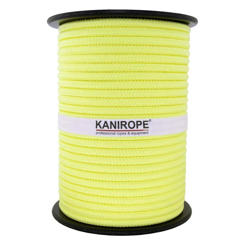 Cuerda de polipropileno PP cuerda de 8 mm 100 M de colour amarillo flúor (1030) trenzada