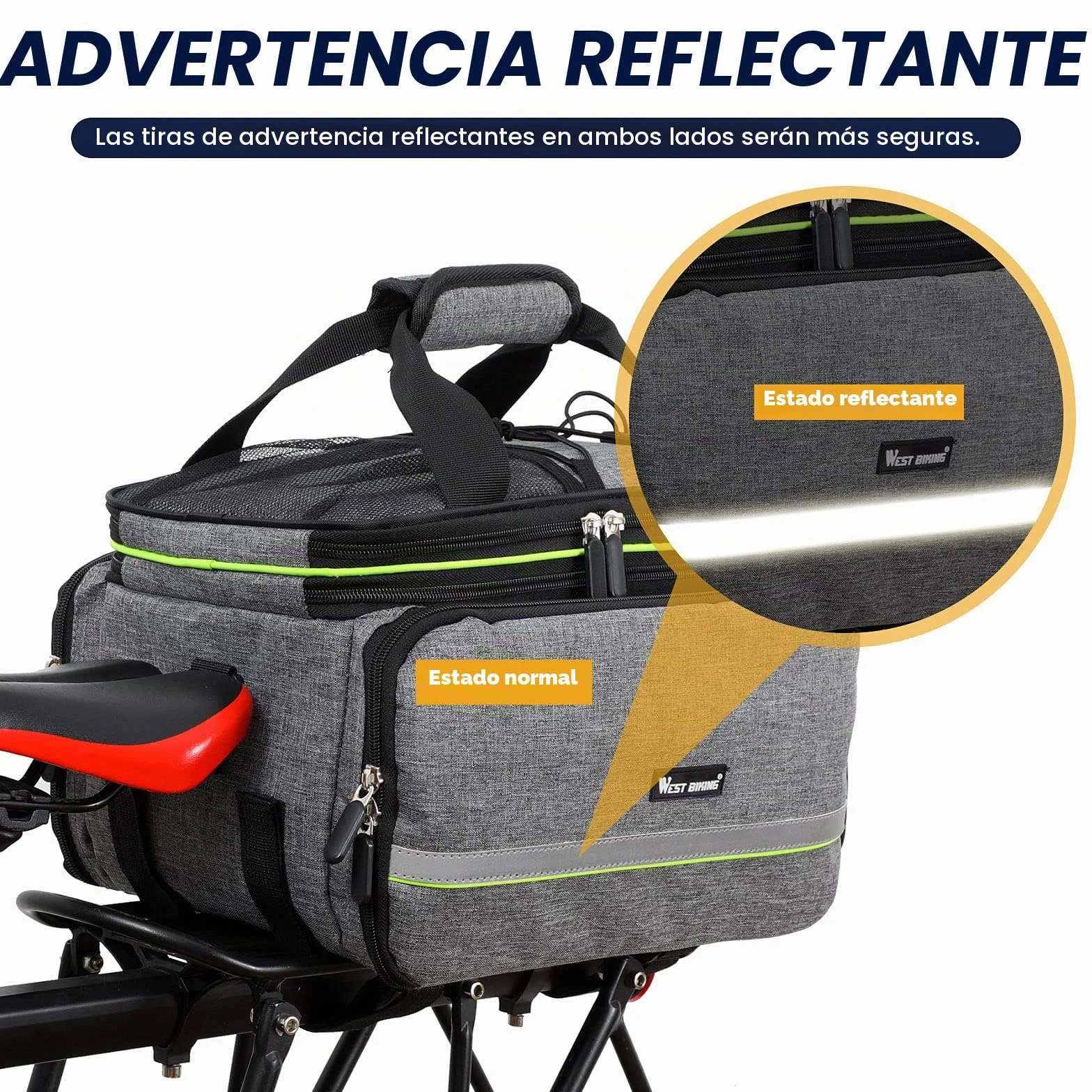 UBORSE Bolsa Trasera para Bicicleta Impermeable Extensible Portaequipajes Alforja para Ciclismo, Viajes, Diario, Camping y Al Aire Libre