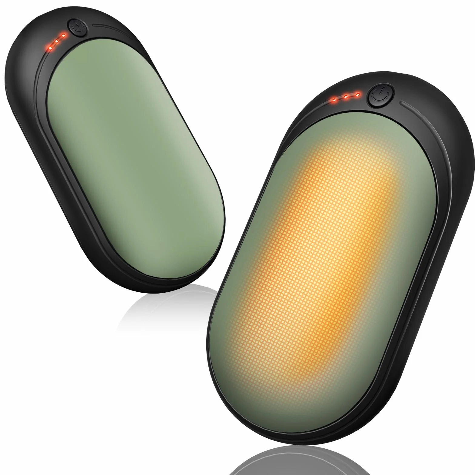 Calentador de Manos Recargable 2 en 1 6000mAh 3 Niveles de Calor Portátil para Camping Senderismo