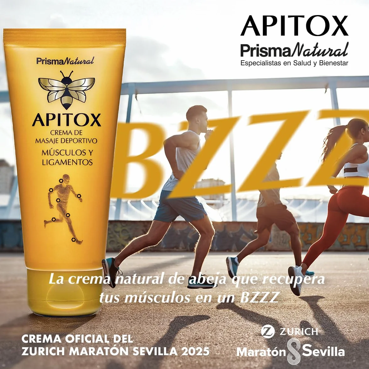 Prisma Natural Crema Corporal Apitox Masaje Deportivo 60 ml Efecto Frío-Calor Apitoxina-Like Mentol Capsaicina