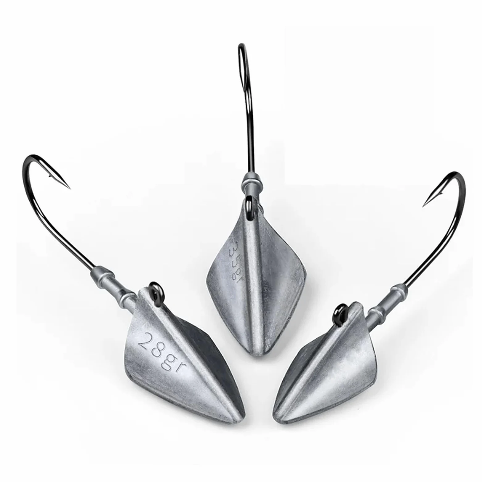 Anzuelos, Anzuelos de Pesca (5 Unidades) con Cabeza plomada Tipo dardo, anzuelos for señuelos Gusano, Blandos, Cebo Artificial, Aparejos for(21g)