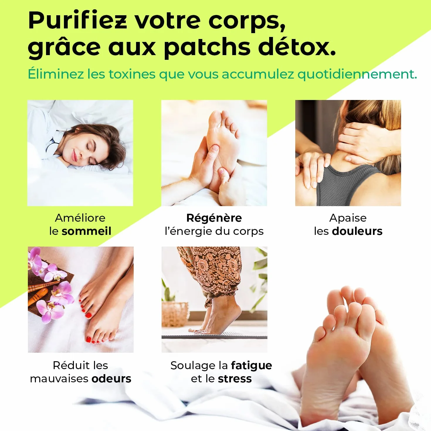 Rissler 10 Parche Detox Pies Nueva Receta Mejorar Calidad Sueño Parches Desintoxicantes Plantares 100% Natural Jengibre