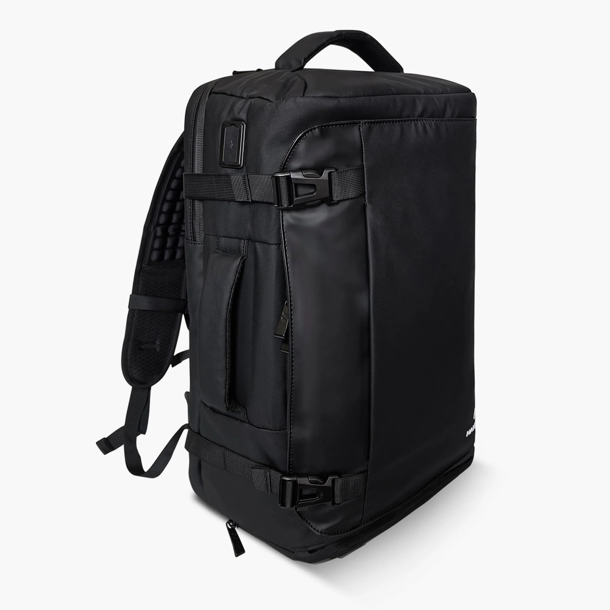 NANDADEVI Mochila para hombre, 40 l, grande, resistente al agua, con aislamiento en seco y húmedo, mochila para portátil de 17,3 pulgadas, Negro , 49 x 31 x 20 cm, 40 l