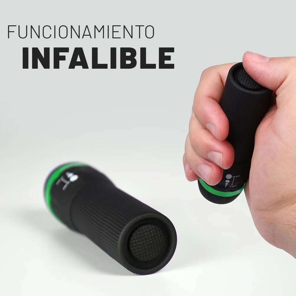 ABSINA Mini Linterna LED Niños 60 Lúmenes 110m Alcance Foco Ajustable con Batería