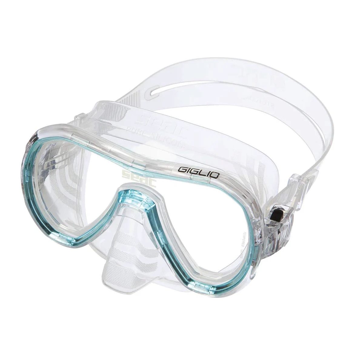 Seac 0890030160452 un Sprint seco Premium Silicona máscara Aletas Snorkel Set con Gear Bag, Azul, 4 – 5,5