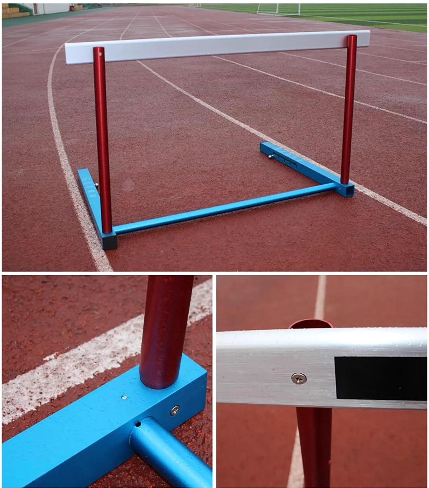 Vallas De Altura Ajustable De Aluminio, Barra De Salto De Pista Y Campo para Entrenamiento De Velocidad De Agilidad, Juego De Postes para Equipos De Práctica Deportiva, Fácil Montaje