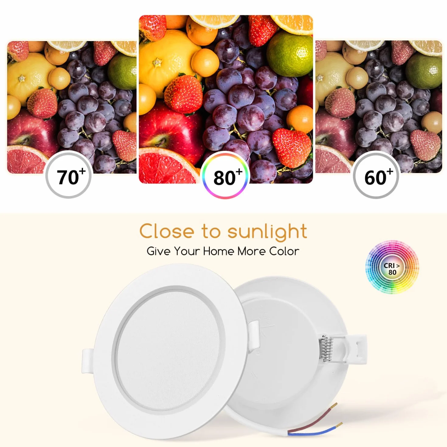 Aigostar Downlight LED Empotrable Redondo 6W 6500K Luz Blanca Fría 6 Pack