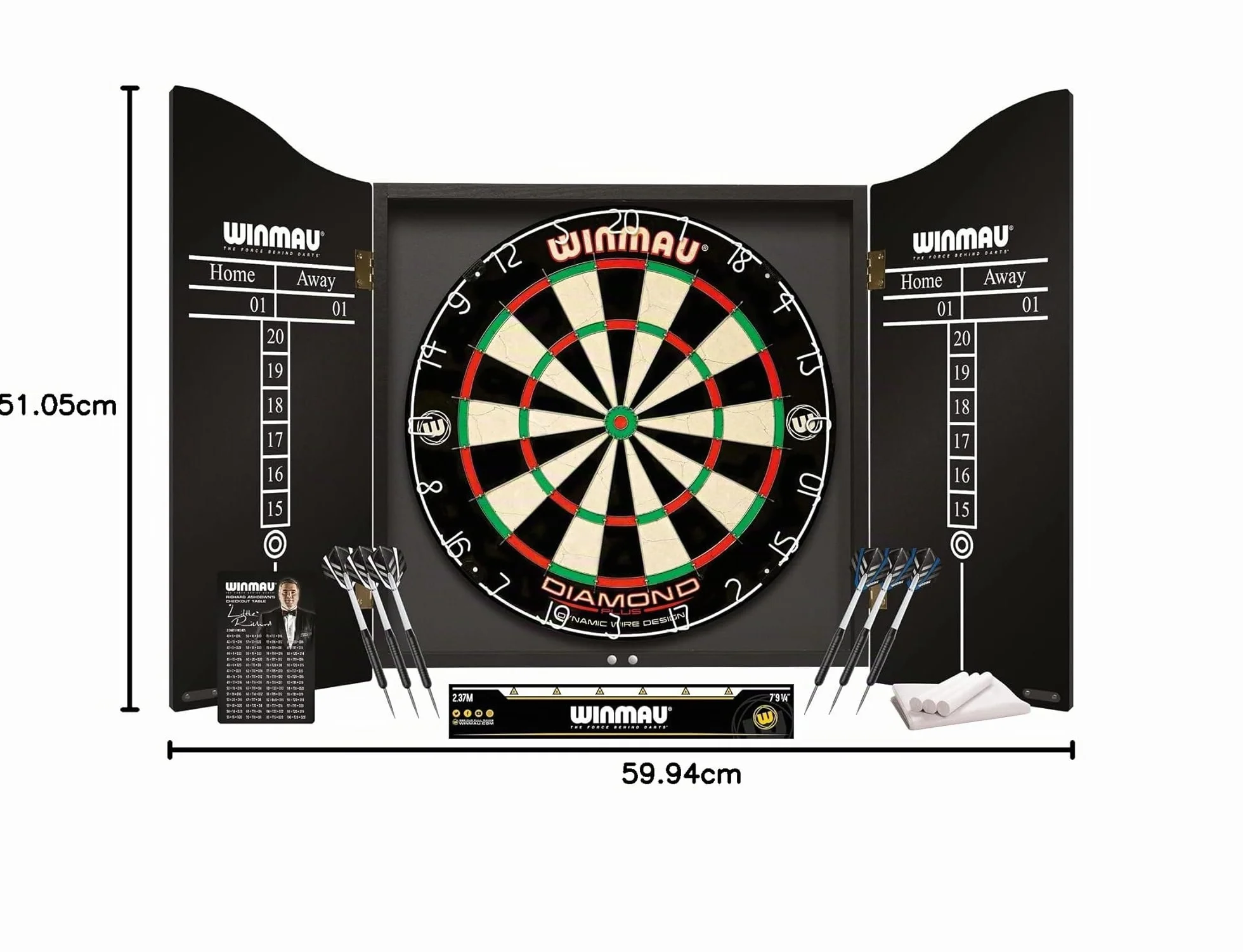Winmau Diamond Plus Diana de Torneo PDC Sistema de Alambre Ultrafino Sisal de Alta Densidad