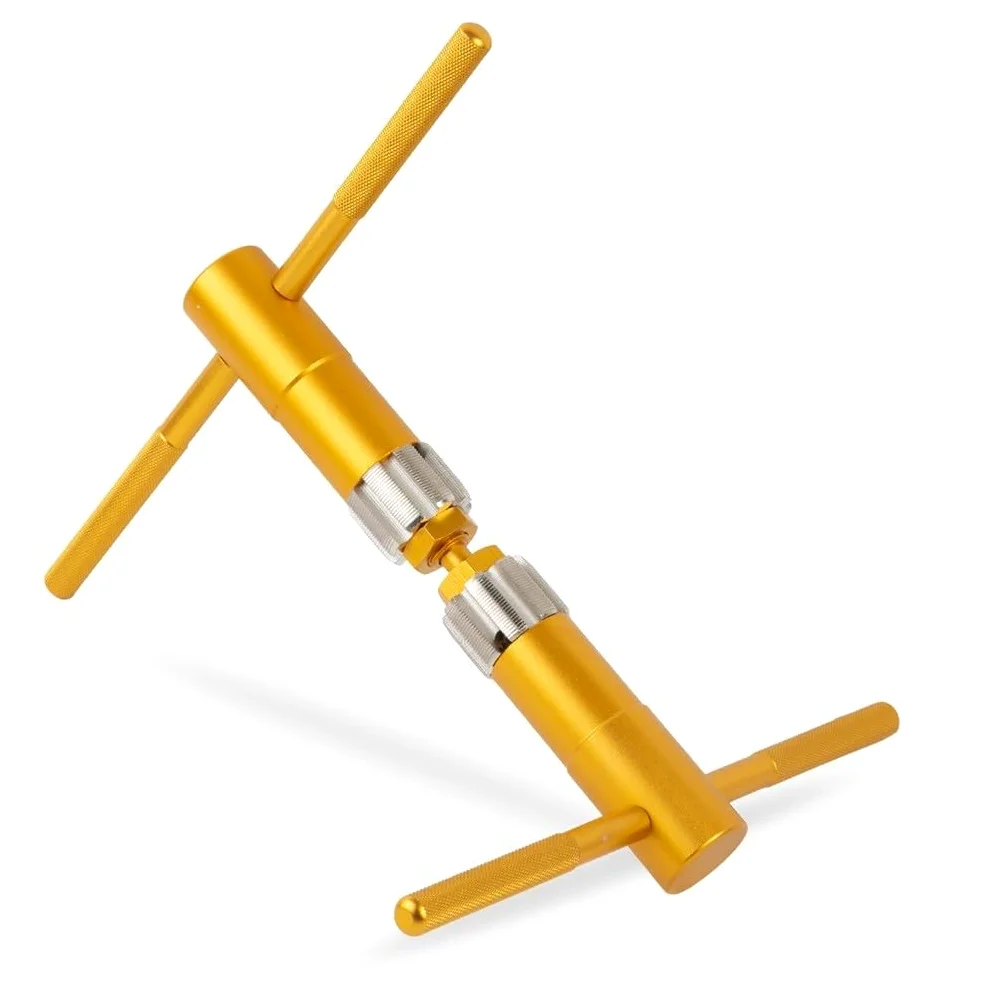 Herramienta de roscado para pedalier de bicicleta BC1.37x24, restaurador de roscas de bicicleta para carcasas dañadas, corte suave HSS amarillo, 800 g