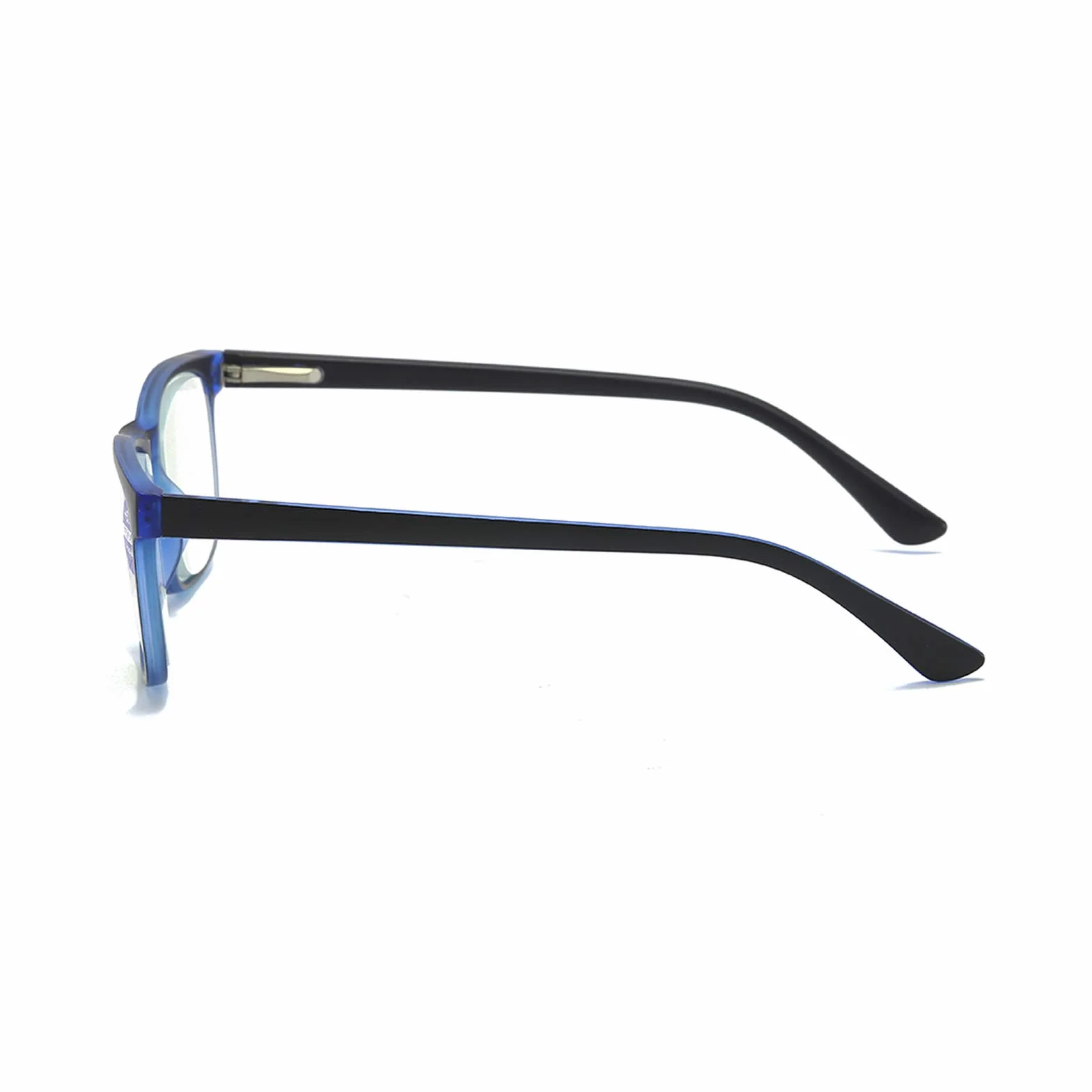 MMOWW Gafas de lectura anti-Blu-ray cuadradas para ordenador con bisagra de resorte antifatiga azul +1.5