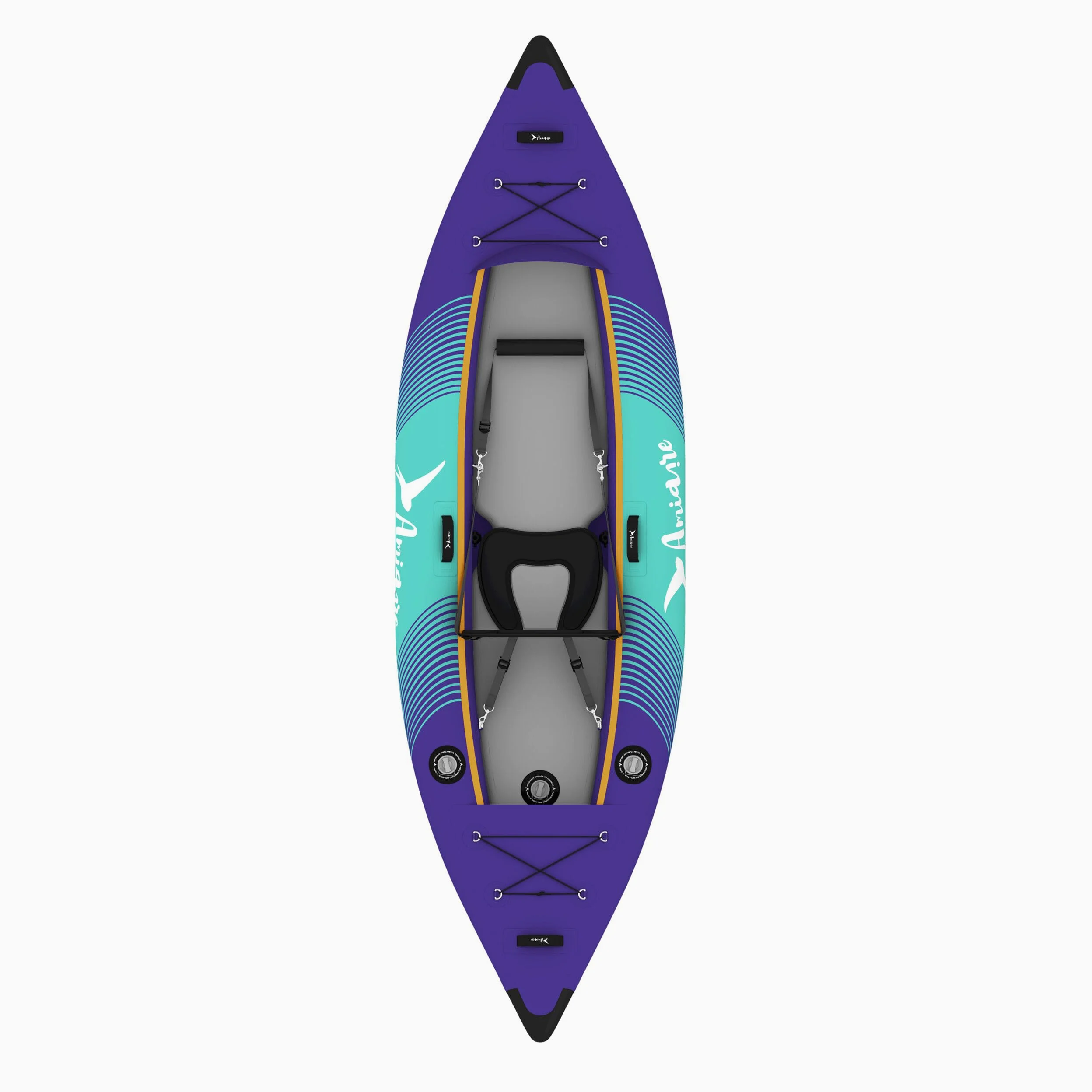 Kayak Hinchable Individual 320 cm Drop Stitch 8 cm – Pack Completo con Remo, Bomba, Asiento y Quilla | Rígido y Estable, PVC Resistente, Bolsa Transporte, 1 Persona, Lago Río y Mar