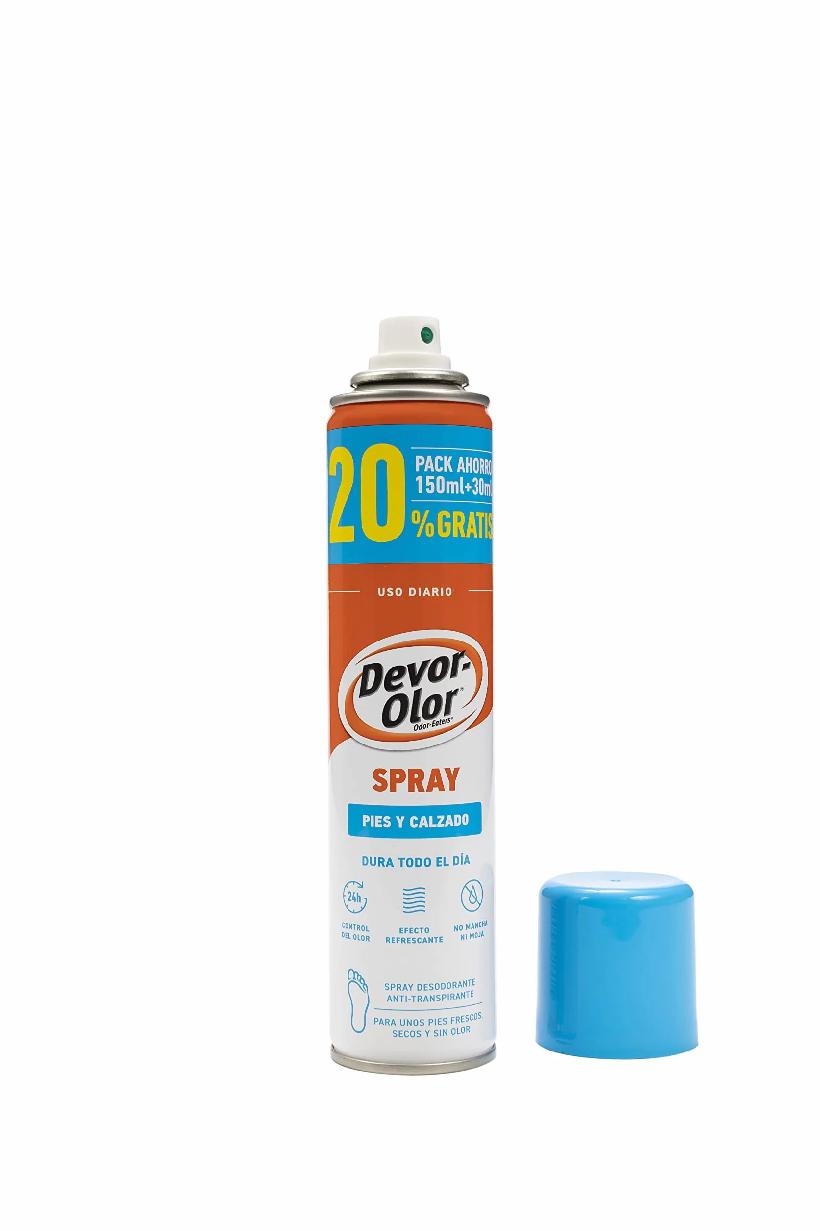 Devor-Olor Desodorante Antitranspirante para Pies 180 ml +20% Protección Superior
