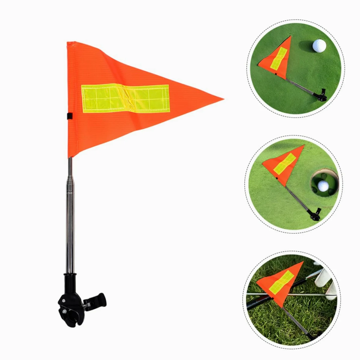Anneome 2piezas Bandera De Seguridad Reflectante para Cochecitos Carritos De Golf y Sillas De Ruedas Unidades con Telescópico para Exterior y Alta Visibilidad