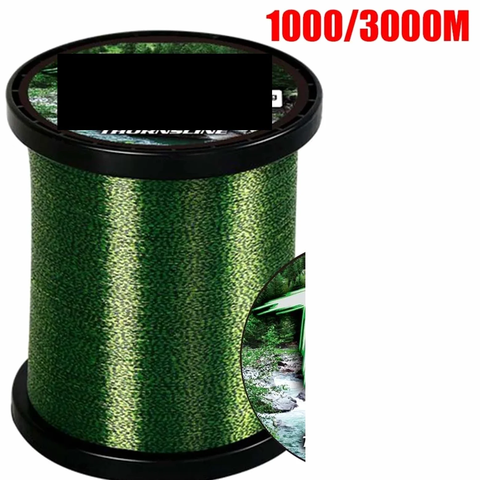 Hilo de Pescar Línea de Pesca Invisible 1000 m/3000 m con Revestimiento fluorocarbono Moteado superfuerte 4 a 38 LB