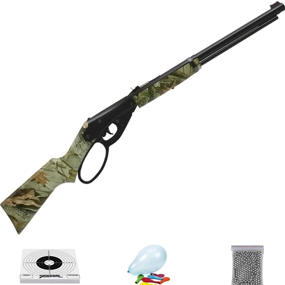 Escopeta de balines 1999 Camuflaje | Carabina de BB's (perdigones de Acero) Calibre 4,5mm Carga por Muelle Color Camo