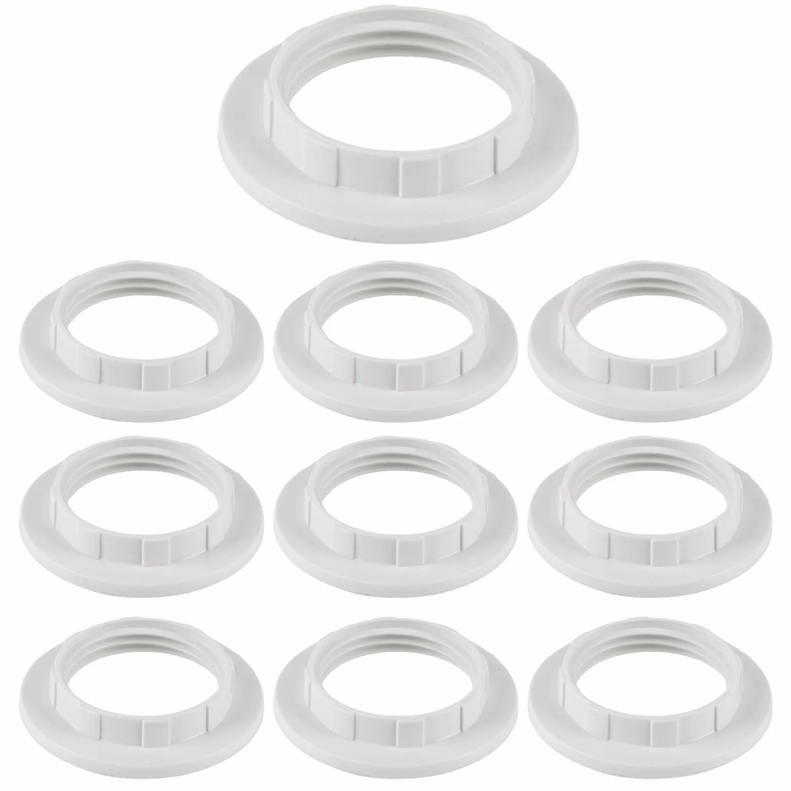 Anillos Adaptadores de Pantalla de Lámpara E27 a E14, 10 Piezas, Convertidores de Plástico, Anillo Reductor para Portalámparas