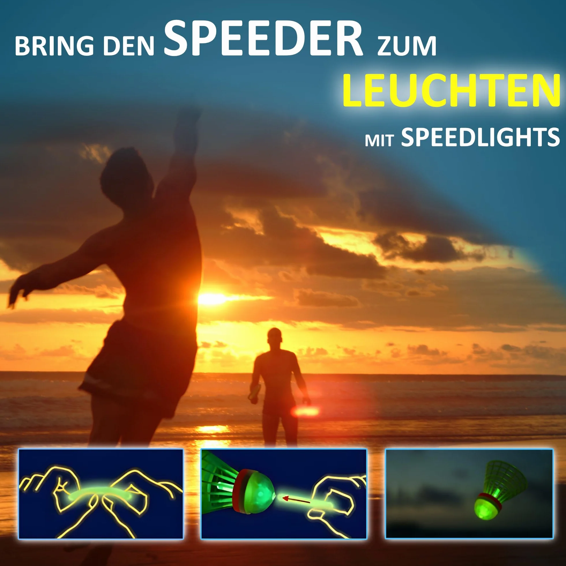 Speedminton® Junior Set Original Speed Badminton Crossminton Niños 2 Fun Speeder® Bolsa