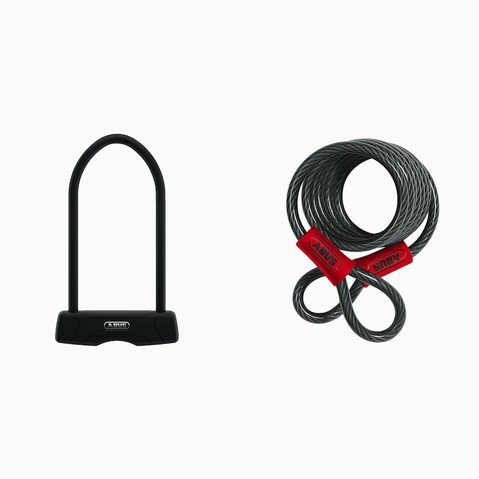 Abus 460 Ush, Candado Unisex Adulto, Negro, 30 Cm & 12752 Antifurto per Moto