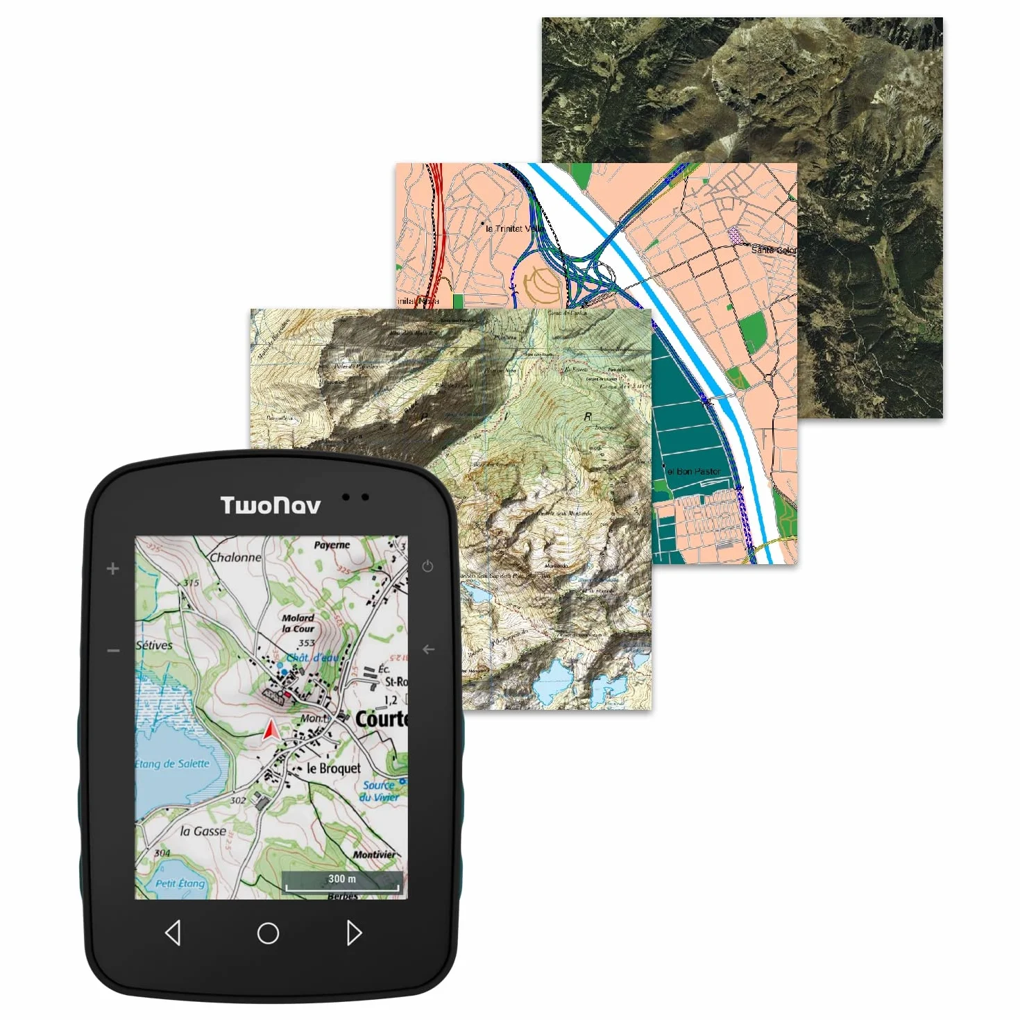 GPS Terra + Mapa España Topo - Multideporte Bicicleta Ciclismo BTT Senderismo Trekking/Compacto y Ligero / 3 Botones Frontales/Pantalla 3.7" / Autonomía 15 h/Memoria 32 GB/Mapa Topo Incluido