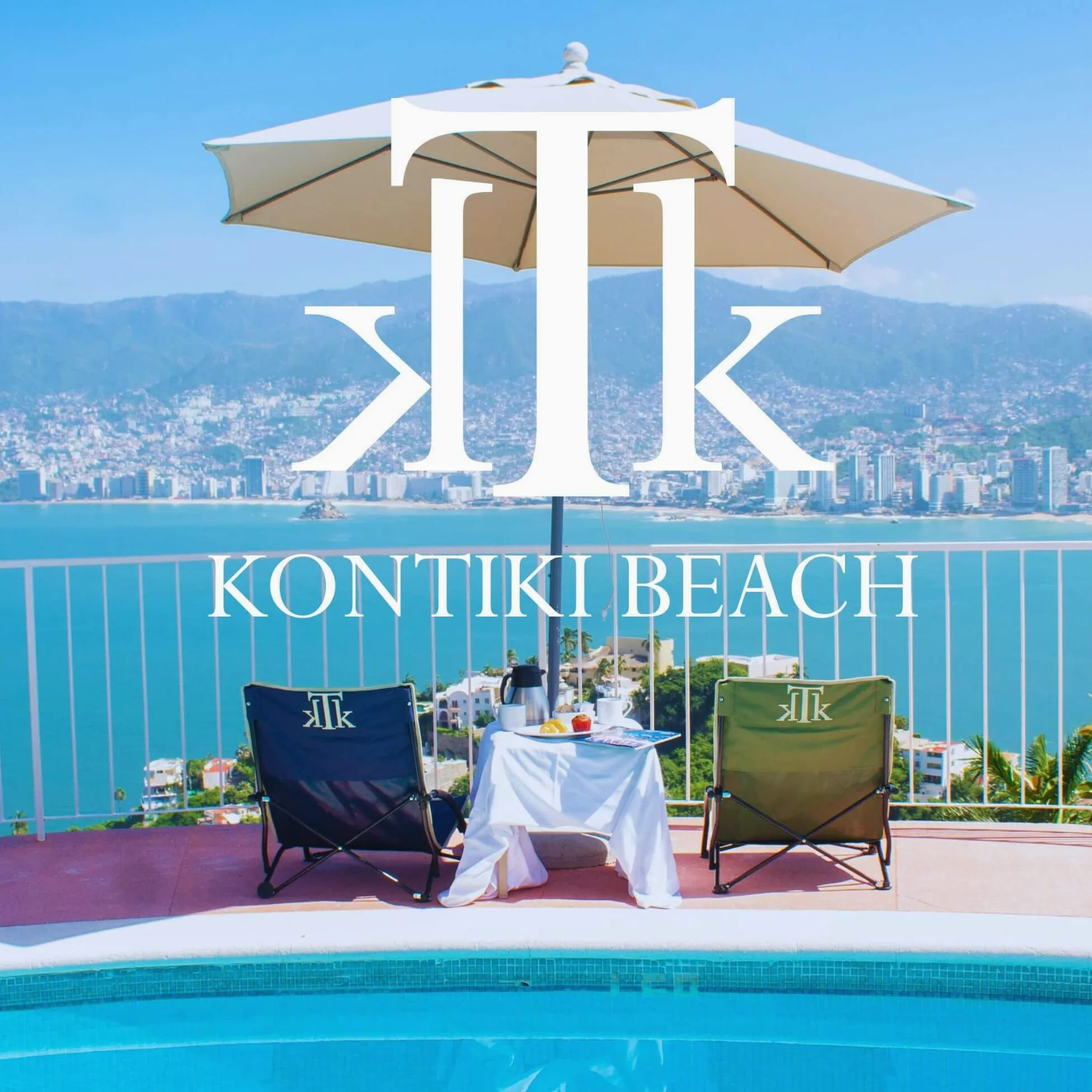 kTk KONTIKI Silla Playa Plegable Premium Ligera 2,9 kg con Bolsa | Diseño Elegante y Exclusivo | Silla Ligera para Jardín, Piscina y Exterior | Azul Marino | Confort y Estilo