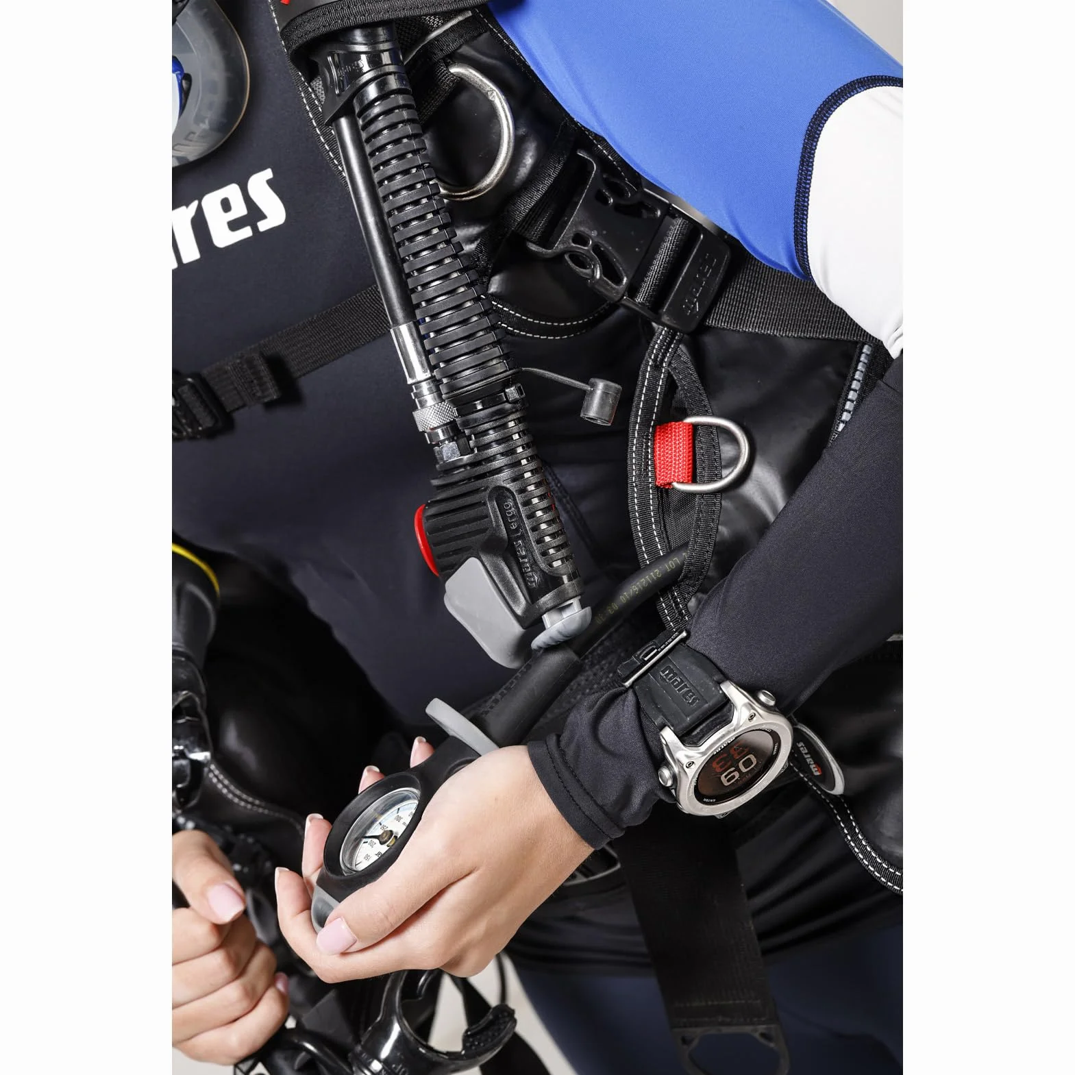 Mares Instrument Mission 1 - Manómetro, Color Negro, Talla Bx