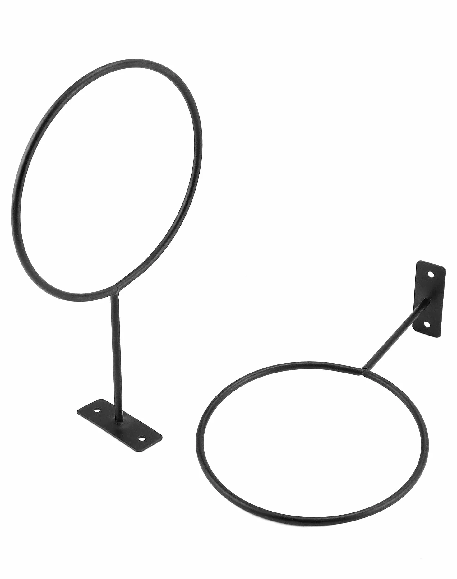 QWORK® 8 Piezas Soporte de Pared para Bolas de Metal, Soporte de Pared de Bola Montada, Negro, para Baloncesto, Balones de Fútbol, Voleibol y Más